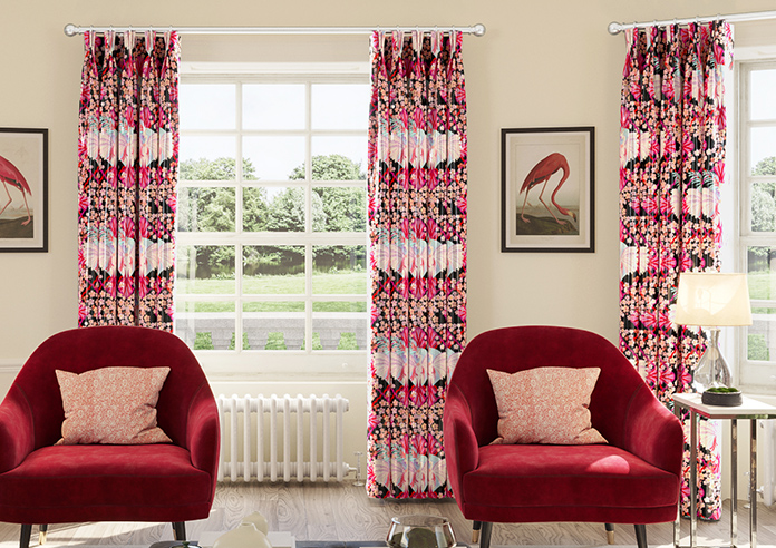 Faded Glamour, Fairground Black - Made To Measure Curtains - Image 3